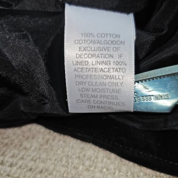 Suzanne Bristol Black Velvet Colorful Patchwork Jacket Size 14 Zip Up - Picture 7 of 11